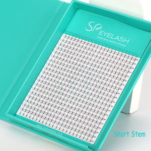 स्पून आईश अल्ट्रा ब्लैक फैन पलक 3 डी 4 डी 5 डी 6 डी 10 डी 12 डी 20 के छोटे स्टेम प्रीमेड वॉल्यूम प्रशंसकों अद्वितीय फ्लैश एक्सटेंशन - Product Image 1