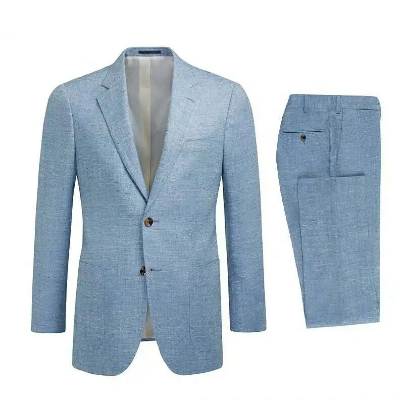 MTM made to measure light Blue Suit Bespoke Men Business Suit man suits