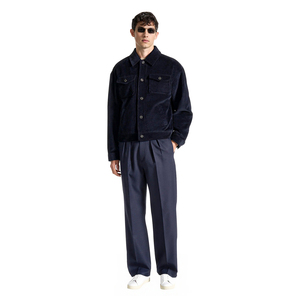 High Street Fashion Wholesale Custom Logo Casual Bomber Corduroy Trucker <strong>Jacket</strong> - Product Image 3