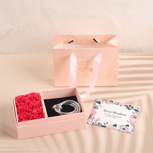 Valentine's Day Recycled Materials Jewelry <b>Box</b> Rose <b>Gift</b> <b>Box</b> Self Erecting <b>for</b> <b>Rings</b> Pendants and Bangles <b>for</b> <b>Gift</b>-Giving - Product Image 5