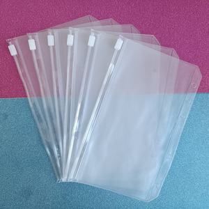 Busta con cerniera in PVC A5/A6 trasparente, organizer per contanti con buste per spese, raccoglitore per budget, busta in PVC - Vendita calda - Product Image 2