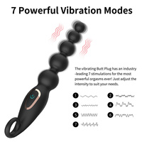 Vibromasseur Anal 7 Vitesses, Perles Anales, Masseurs de Prostate pour Gays, Plugs Anaux, Stimulateurs, Godemichés, Jouets Sexuels pour Hommes, Femmes et Couples