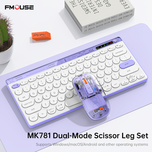 Ensemble <span class=keywords><strong>clavier</strong></span> <span class=keywords><strong>et</strong></span> <span class=keywords><strong>souris</strong></span> <span class=keywords><strong>sans</strong></span> <span class=keywords><strong>fil</strong></span> transparents K81, double mode, silencieux, portable, rechargeable, pour <span class=keywords><strong>Mac</strong></span> - Product Image 5