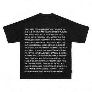 T-shirts 100% coton imprimés sur mesure pour hommes Streetwear Graphic Letters Digital Printing - Product Image 4