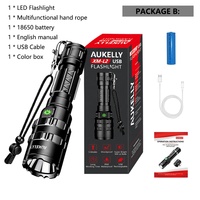 Linternas Lampu Senter Taktis USB Mikro, Lampu Senter Jarak Jauh L Model Isi Ulang Daya Tinggi Super Terang, Senter Taktis USB Mikro Tahan Air