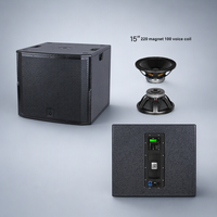 Système de sonorisation Line Array R206 + RD-H15SA avec deux enceintes supérieures de 6,5 pouces et un caisson de basses actif de 15 pouces 2*500W pour église, club, bar, banquet