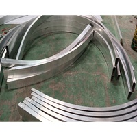 Profilés en aluminium courbés à la vague Profils d'extrusion d'aluminium revêtus de poudre d'arc pour mur rideau Fabrication d'extrusion d'aluminium