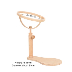 21cm Wood <strong>Embroidery</strong> <strong>Frame</strong> Wooden Tambour Hoop Cross Stitch <strong>Frame</strong> High Adjustable Desktop <strong>Frames</strong> - Product Image 3