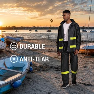 <b>Raincoat</b> Hot Sale Good Quality Hiking Working Motorcycle Adults Camping 1 PieceNon Woven Bag Rain Coat - Product Image 3