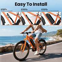 Batterie lithium-ion rechargeable 36V 20Ah avec chargeur rapide 2A, étanche IP65, pour tube diagonal, compatible avec vélos et trottinettes électriques 720W - Stock UE