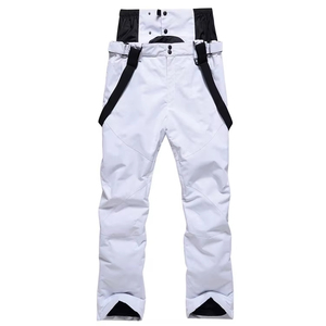 Barato invierno frío grueso cálido al aire libre a prueba de viento pantalones de esquí impermeables Unisex de talla grande mujeres hombres pantalones de esquí con tirantes de colores - Product Image 3