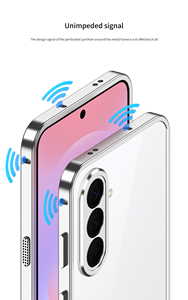 Funda de <span class=keywords><strong>Teléfono</strong></span> con Marco de Aleación de Aluminio para <span class=keywords><strong>Samsung</strong></span> A37 A57 S26, Cubierta Protectora Anticaídas con Diseño de Cierre a Presión y Disipación de Calor - Product Image 3