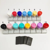 Sceau Flash carré de 30mm avec texte personnalisé Tampon enseignant à séchage rapide-Auto-encreur carré de 30mm pour le classement des devoirs