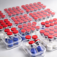 Poudre lyophilisée GHK-Cu de haute pureté à 99 %, matière première cosmétique, intermédiaires de synthèse de collagène, fabriquée en usine au Guangdong, Chine