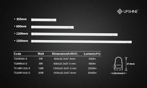หลอดฟลูออเรสเซนต์ T5 รุ่นขายดี - 25W-3CCT-IP42- ได้รับการรับรองมาตรฐาน CE - ความยาว 1500 มม. - Product Image 3