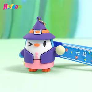 Lindo creativo Magic Academy pequeño pingüino llavero bolsa de <span class=keywords><strong>goma</strong></span> colgante para hombres y mujeres al por mayor - Product Image 6