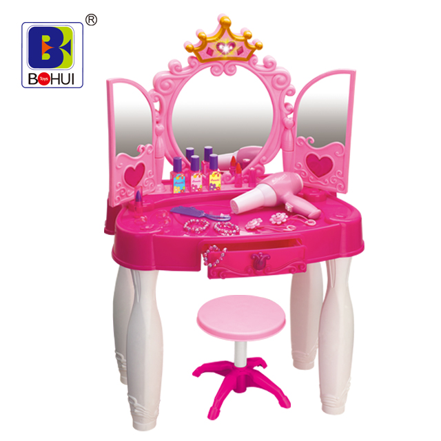 Бохуй музыкальный волос туалетное Платье на шнуровке, легкие игровой набор для макияжа аксессуарами реальный фен для волос прочие Имитационные и дошкольные игры 72*57,5*73