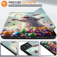 Casing Tablet Kulit Lipat Sublimasi Ramah Lingkungan Anti Jatuh untuk iPad Air 2 3 4 5 6, Cetak Kustom Grosir