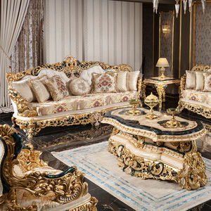 أثاث تركي فاخر منحوت لغرفة المعيشة فاخر ناعم من 3 قطع أثاث منزلي كلاسيكي راقي - Product Image 1