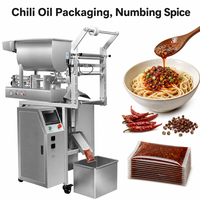 Machine d'emballage automatique de liquides, machine de remplissage et de scellage de sachets VFFS pour huile de piment, sauce chili, huile de sésame, sauce piquante