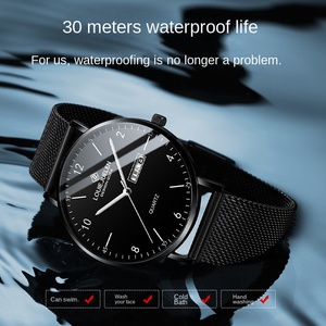<span class=keywords><strong>Montre</strong></span> à Quartz Homme Louie Juelen, Verre Saphir, Maille en Acier Inoxydable, Boîtier en Alliage 41mm, Aiguilles Lumineuses, Étanche, Classique et Tendance - Product Image 4