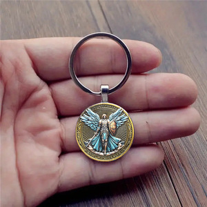 Wowei นาฬิกาไมเคิลโลหะมาใหม่พวงกุญแจที่สวยงามจี้รูปแบบอัศวินไฟศักดิ์สิทธิ์ - Product Image 3