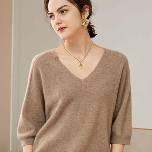 À la mode automne printemps femmes pulls en <span class=keywords><strong>cachemire</strong></span> Cardigan col en V <span class=keywords><strong>grande</strong></span> <span class=keywords><strong>taille</strong></span> femmes 100% <span class=keywords><strong>pull</strong></span> en <span class=keywords><strong>cachemire</strong></span> - Product Image 2