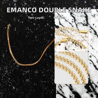 Collier chaîne cubaine classique Gaovo unisexe, plaqué or, acier inoxydable, fermoir à ressort réglable, bijou cadeau pour hommes et femmes