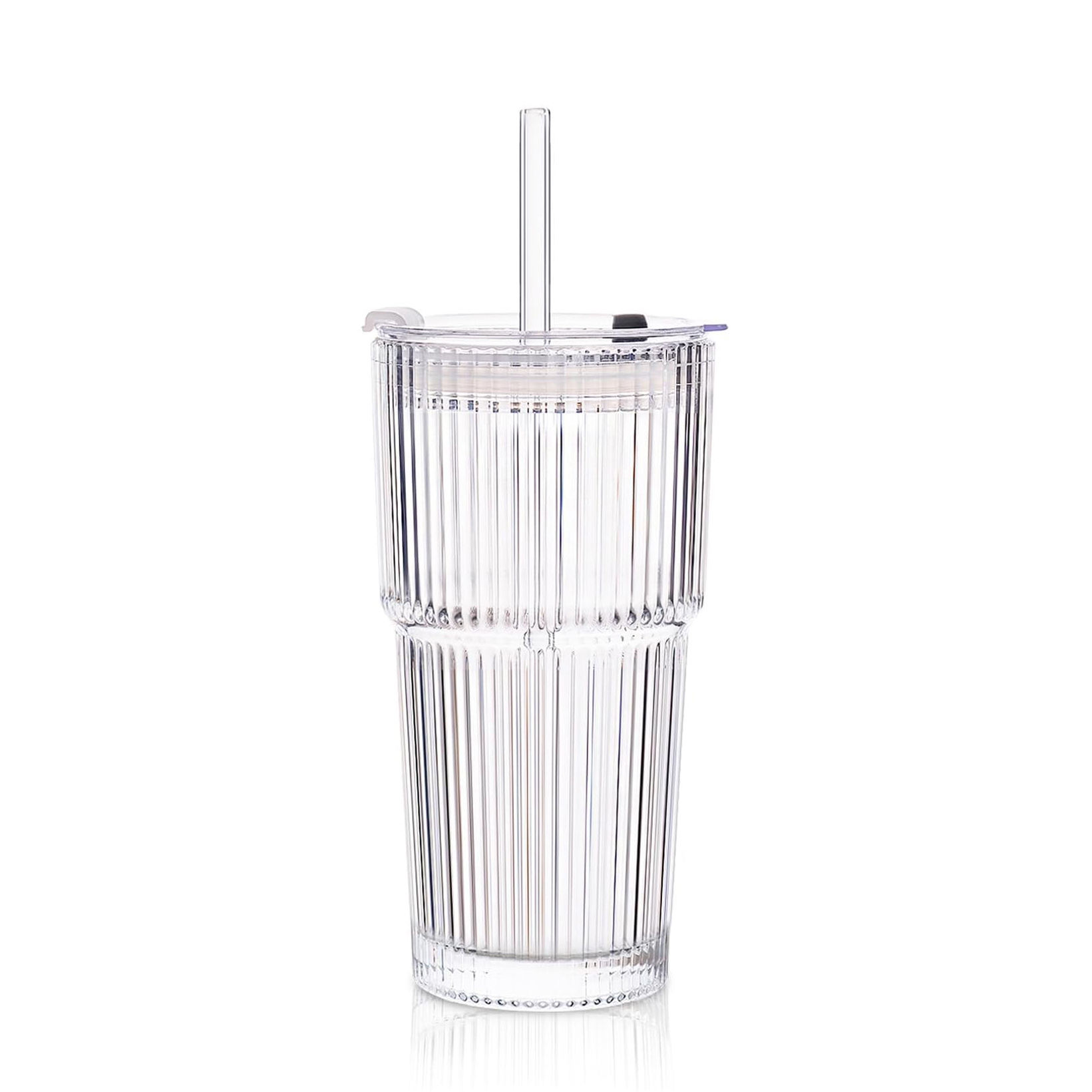 Gobelet + couvercle + paille