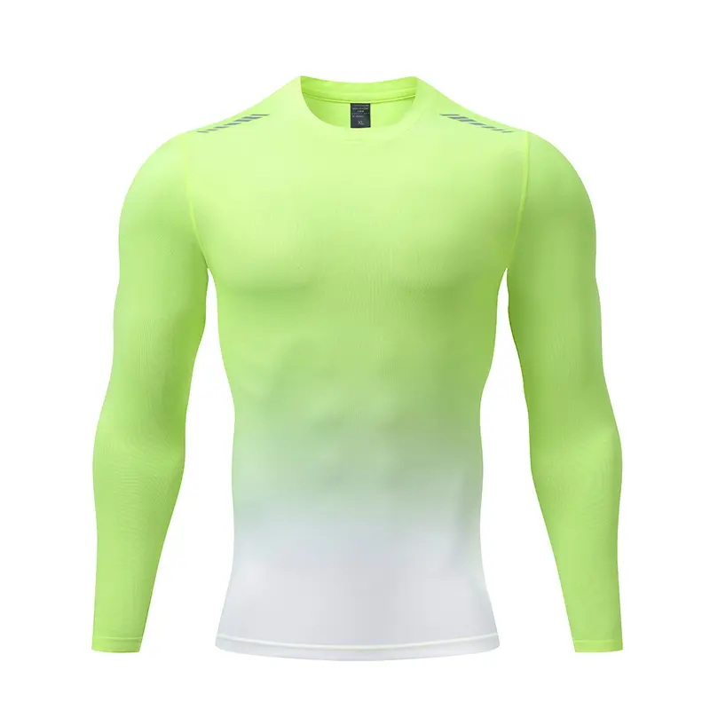 Nuovo set di sport invernali all'ingrosso attrezzature da corsa da uomo vestiti ad asciugatura rapida t-shirt manica lunga sport allenamento abbigliamento fitness