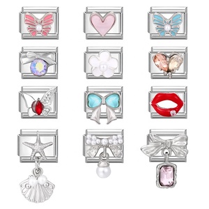 Exquisite Electroplated Pendant Colorful Design Italian-style Modular Piece Trendy Creative DIY Ring Module Jewelry Component - Product Image 1