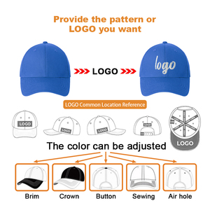 Casquette de baseball en coton à 6 panneaux, avec logo brodé personnalisé, broderie 3D de motifs animaliers, casquette de sport. - Product Image 5