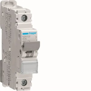Interruttore Automatico Miniaturizzato Hager 40A 1P Curva D 20kA per Protezione Elettrica - Product Image 1