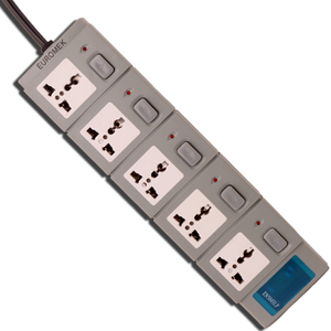 Sanwa — Extension de barre d'alimentation, <span class=keywords><strong>interrupteur</strong></span> et prise, universelle, 5 voies, vente en gros, en chine - Product Image 5