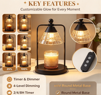 Lampe chauffe-bougie avec minuterie et variateur d'intensité, lampe électrique pour faire fondre la cire pour bougies en pot