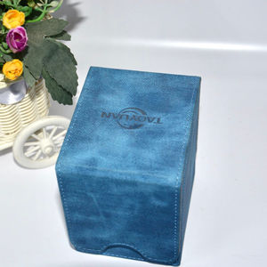 Venta al por mayor pequeño MOQ aceptable 100 + Trading Card Deck <span class=keywords><strong>Box</strong></span> organizador almacenamiento tarjetas de juego para niños juguete hecho de cuero PU - Product Image 2