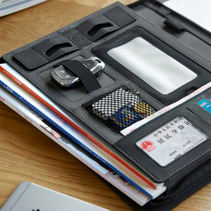 Không dây sạc da danh mục đầu tư dây kéo thư mục tổ chức W/ngân hàng điện & bơm lại - Product Image 4