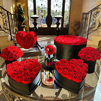Vente de gros coffret cadeau roses infinies boîte de conservation de rosas éternelles stabilisées boîte à fleurs conservées pour l'éternité pour les cadeaux de maman