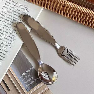 Commercio all'ingrosso di prodotti di alta qualità da parte del produttore in acciaio inox cucchiaio e forchetta set per bambini Dessert e frutta - Product Image 5