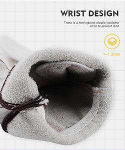 Guantes de Trabajo de Piel de Cabra de Grado Premium, Blancos Naturales, Duraderos, Suaves y Económicos para <span class=keywords><strong>Conductor</strong></span> de Camión - Product Image 3