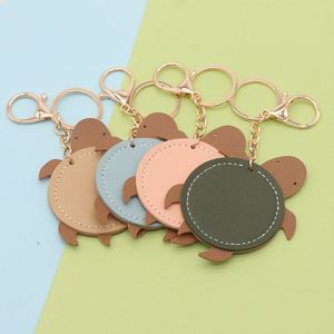Creative Cute Countryside Style Couple PU Leather Turtle Keychain Pendant Fashion Turtle Shape Key Chain Portable <b>Bag</b> Charm Gift - Product Image 1
