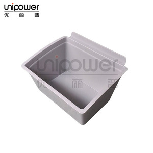 Unipower Contenedor de Almacenamiento de Plástico Rectangular para Montar en la Pared, Sin Tapa, Organizador de Oficina, Transparente, Gris, 190g - Product Image 5
