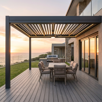 Pergola bioclimatique en aluminium personnalisable avec un design d'arborail écologique pour jardin, pavillon, patio, cour, terrasse