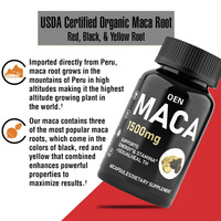 Vente en gros directe d'usine, 60 capsules de complément alimentaire, Maca noire, capsules alimentaires nourrissantes pour adultes, améliore la force musculaire