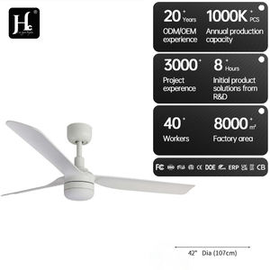 Ventilador de Techo Eléctrico Moderno para Sala de Estar con 3 Aspas de ABS, Motor de Cobre, Control Remoto de 6 Velocidades, Luz LED de 3 Colores - Product Image 4