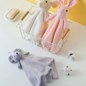 Serviette de toilette en polaire corail, sans peluches, séchage rapide, multi-usages, absorption d'eau, motif dessin animé, résistante à la décoloration, à suspendre - Product Image 2