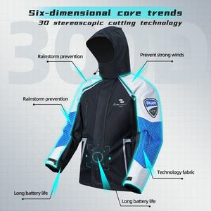 Waterproof Breathable Reflective Rain Suit Windproof Men Motorcycle <strong>Jacket</strong> Pants Set Rain Coat for Outdoor Camping Riding - Product Image 3