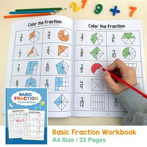 Libro de Actividades de Fracciones Matemáticas Educativas para 3er, 4er y 5er Grado, Cuaderno de Ejercicios de División - Product Image 2