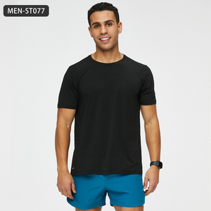 T-shirt d'été à séchage rapide pour hommes, respirant et extensible, à col rond et à manches courtes (commandes en gros disponibles) - Product Image 1