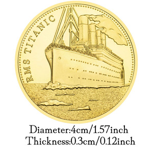 Moneda Conmemorativa del Incidente del RMS Titanic, Moneda Coleccionable Bañada en Oro, Moneda de Arte de la Colección Titanic - Product Image 3